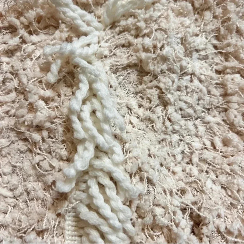 FREE THE ROSES COTTAGE CORE CREW NECK SWEATER CREAM AND TAN - Picture 6 of 10